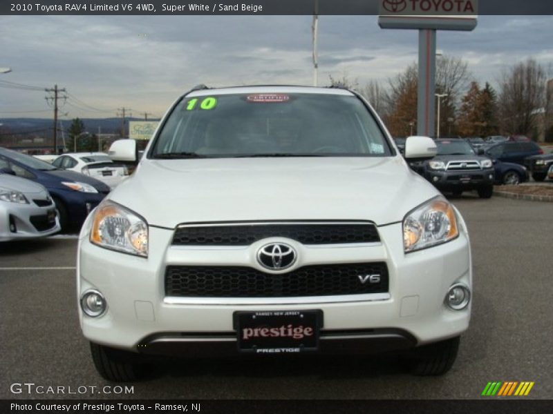 Super White / Sand Beige 2010 Toyota RAV4 Limited V6 4WD
