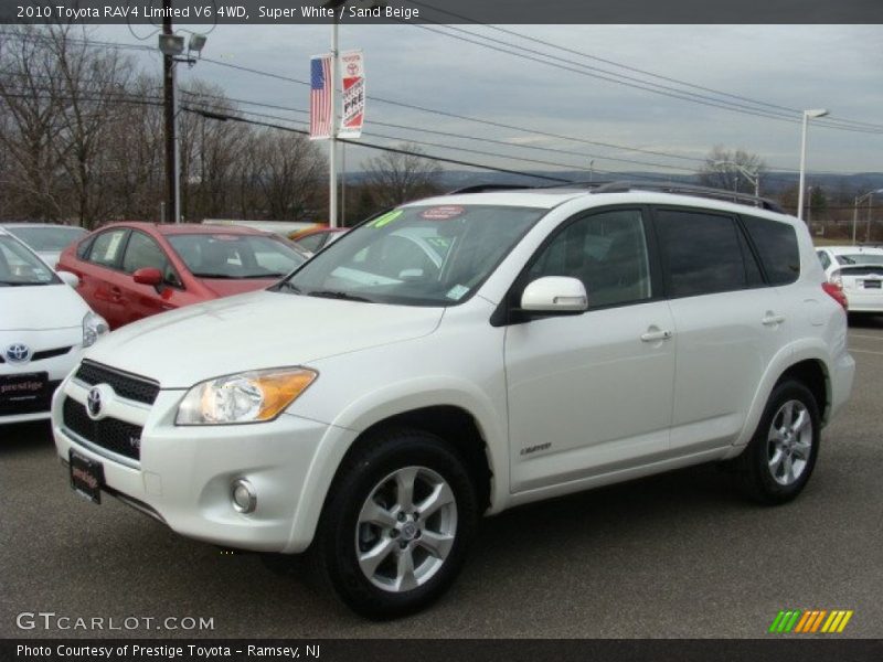 Super White / Sand Beige 2010 Toyota RAV4 Limited V6 4WD