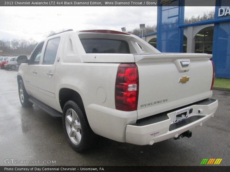White Diamond Tricoat / Ebony 2013 Chevrolet Avalanche LTZ 4x4 Black Diamond Edition