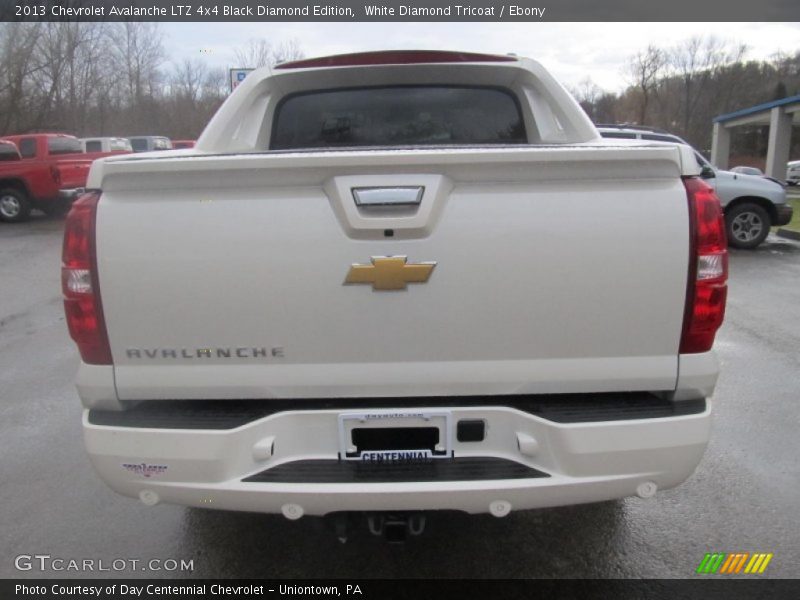 White Diamond Tricoat / Ebony 2013 Chevrolet Avalanche LTZ 4x4 Black Diamond Edition