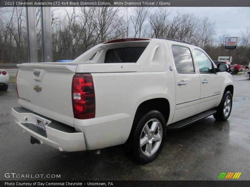 White Diamond Tricoat / Ebony 2013 Chevrolet Avalanche LTZ 4x4 Black Diamond Edition