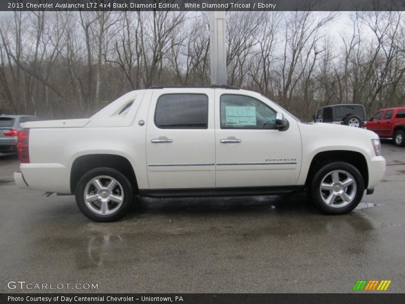 White Diamond Tricoat / Ebony 2013 Chevrolet Avalanche LTZ 4x4 Black Diamond Edition