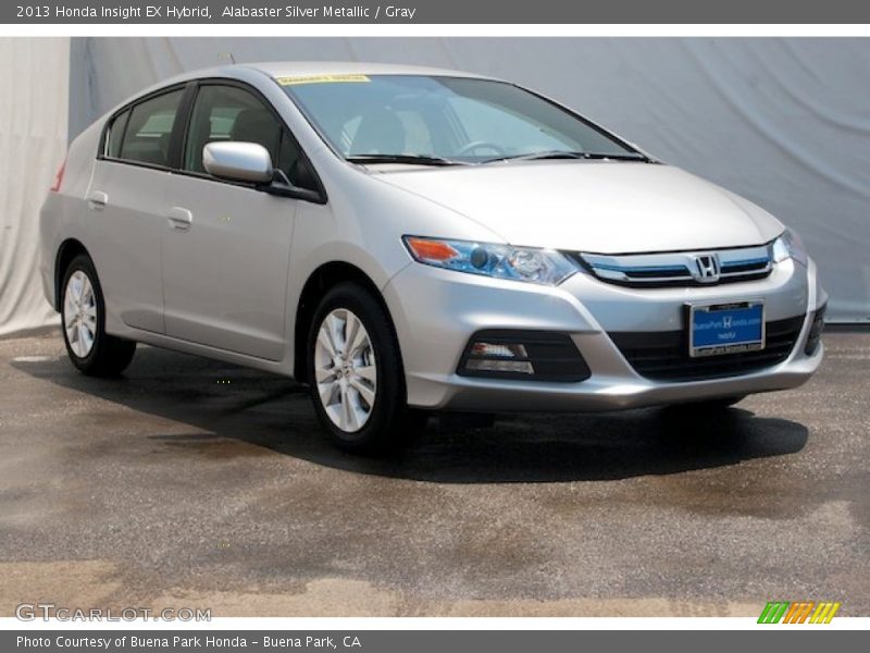 Alabaster Silver Metallic / Gray 2013 Honda Insight EX Hybrid