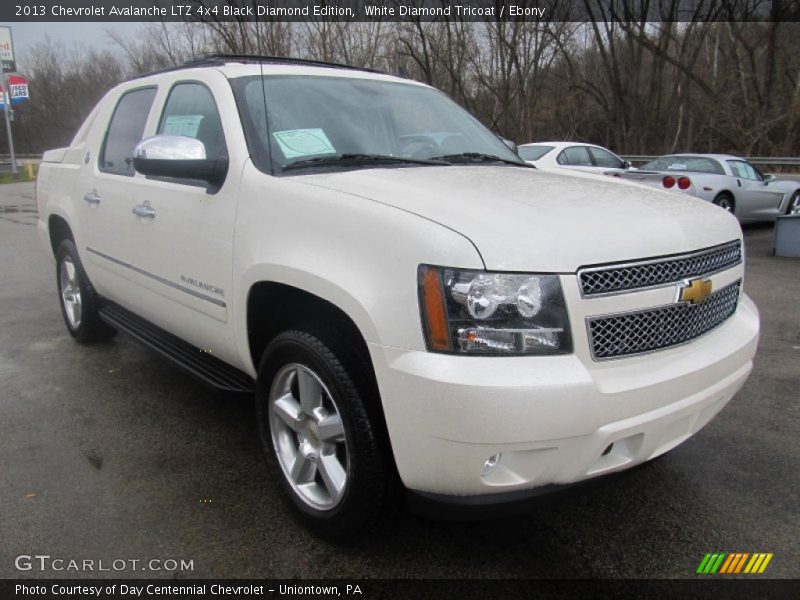 White Diamond Tricoat / Ebony 2013 Chevrolet Avalanche LTZ 4x4 Black Diamond Edition
