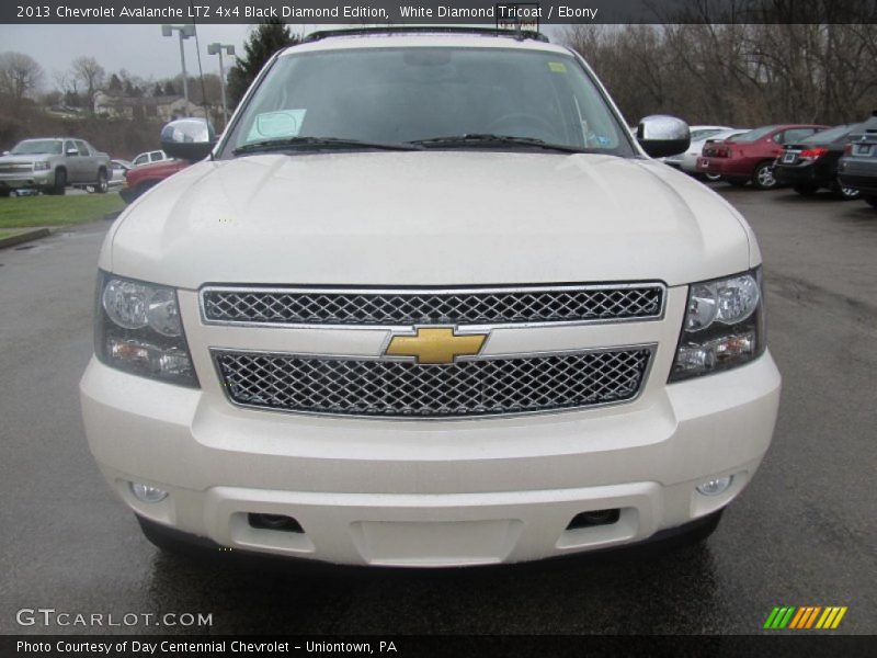 White Diamond Tricoat / Ebony 2013 Chevrolet Avalanche LTZ 4x4 Black Diamond Edition