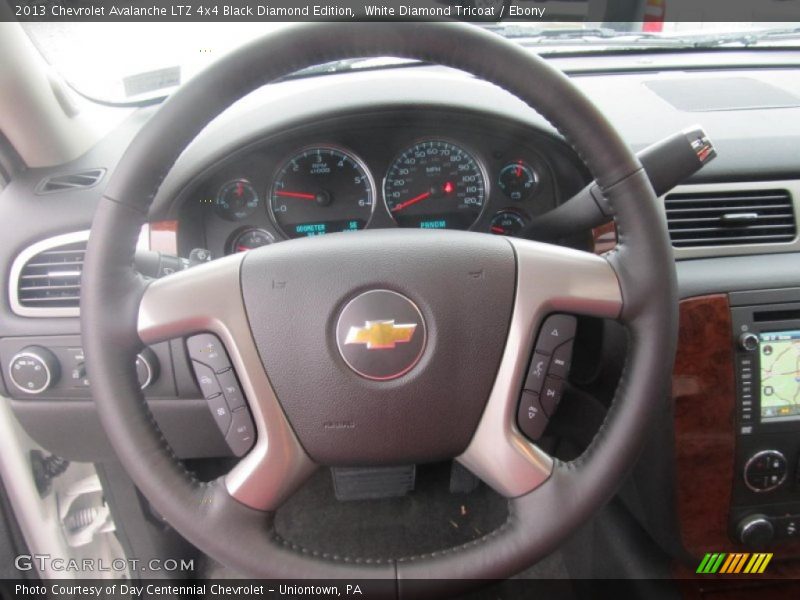 White Diamond Tricoat / Ebony 2013 Chevrolet Avalanche LTZ 4x4 Black Diamond Edition