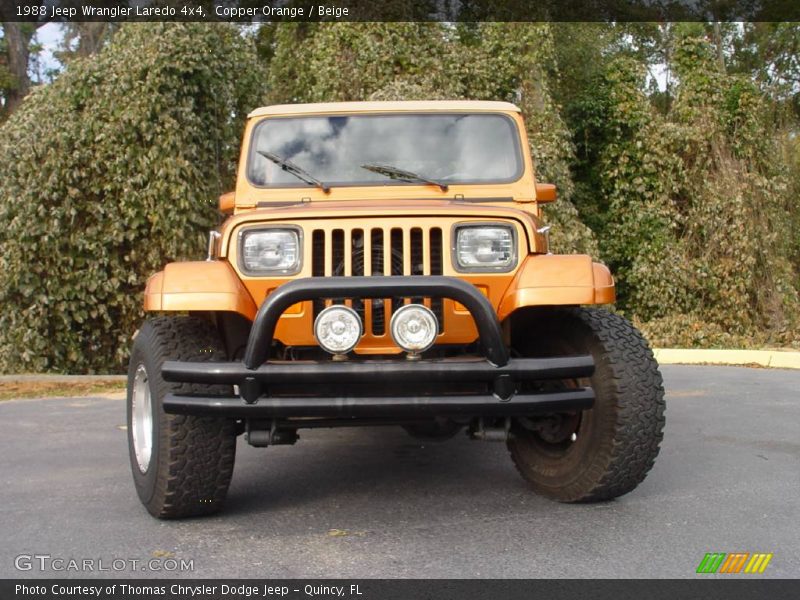 Copper Orange / Beige 1988 Jeep Wrangler Laredo 4x4