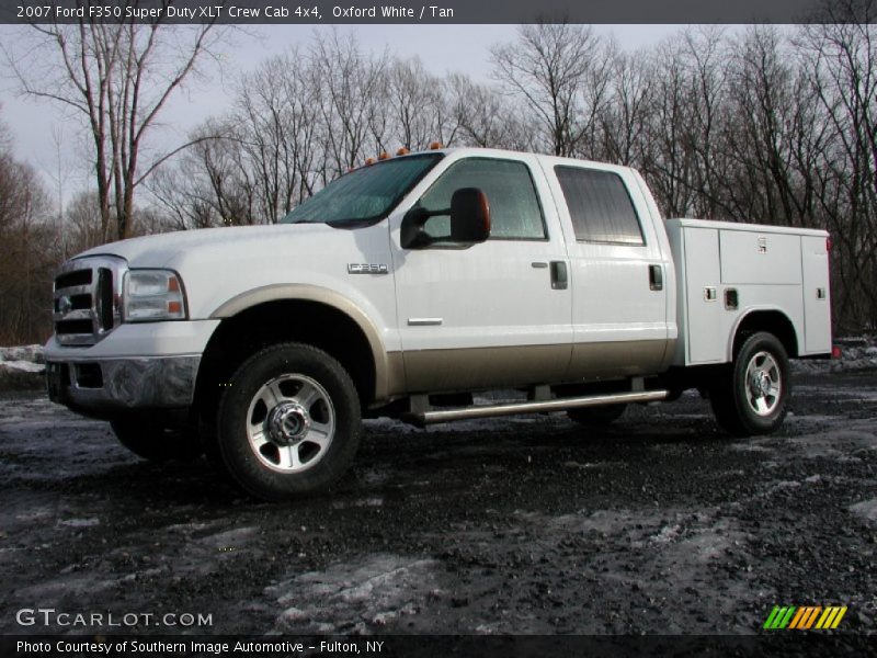 Oxford White / Tan 2007 Ford F350 Super Duty XLT Crew Cab 4x4