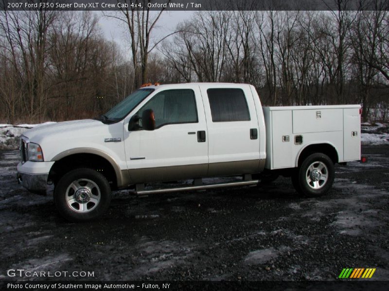 Oxford White / Tan 2007 Ford F350 Super Duty XLT Crew Cab 4x4