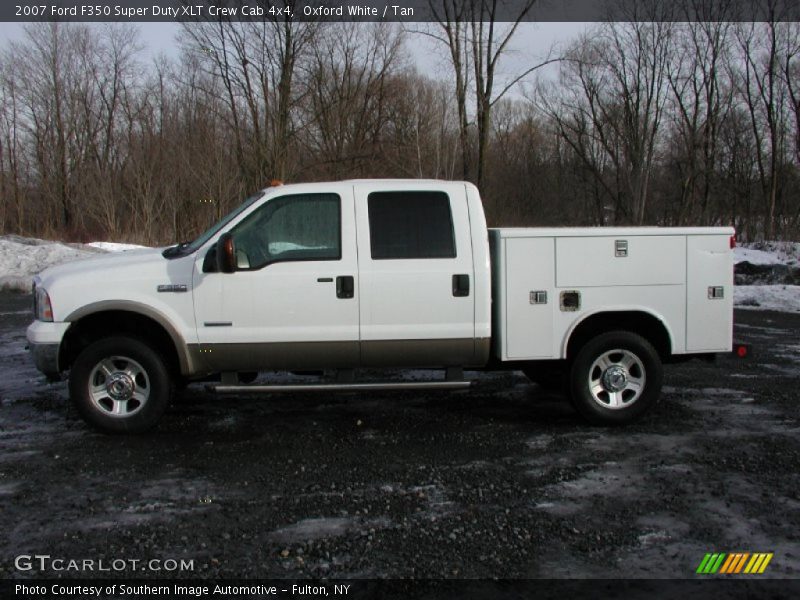 Oxford White / Tan 2007 Ford F350 Super Duty XLT Crew Cab 4x4