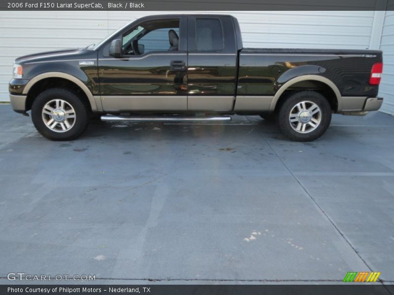 Black / Black 2006 Ford F150 Lariat SuperCab
