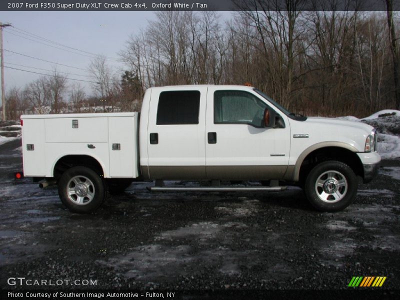 Oxford White / Tan 2007 Ford F350 Super Duty XLT Crew Cab 4x4