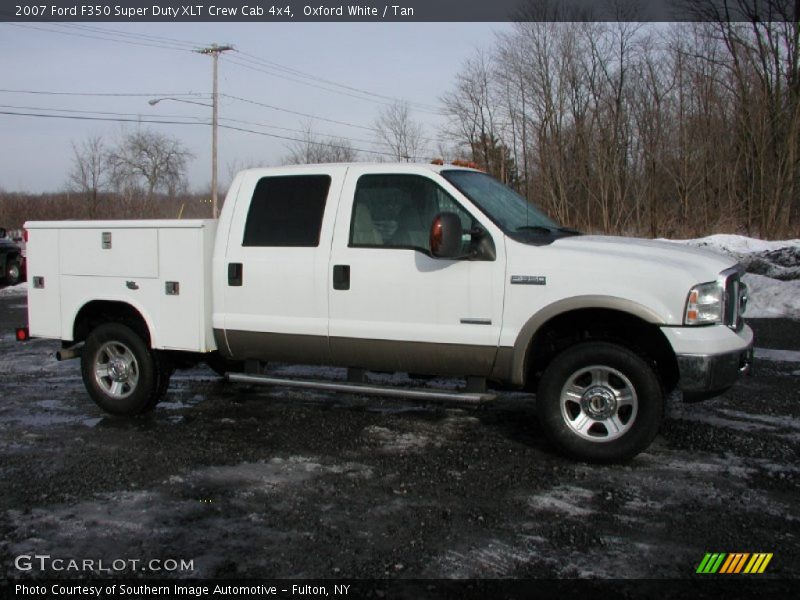 Oxford White / Tan 2007 Ford F350 Super Duty XLT Crew Cab 4x4