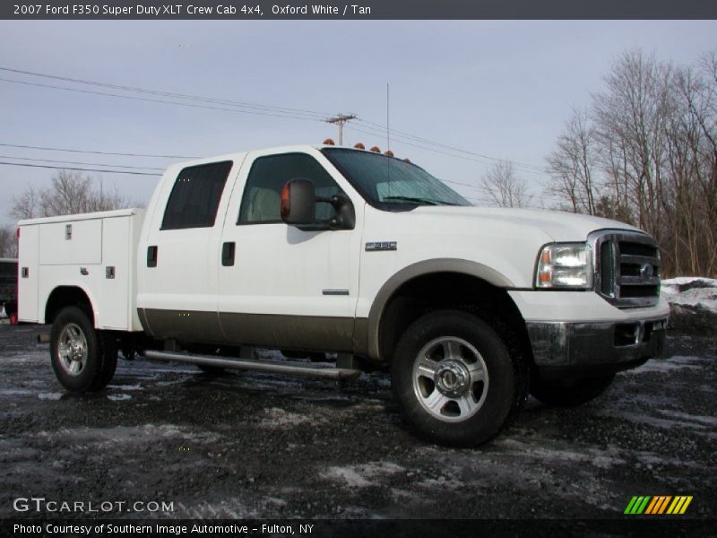 Oxford White / Tan 2007 Ford F350 Super Duty XLT Crew Cab 4x4