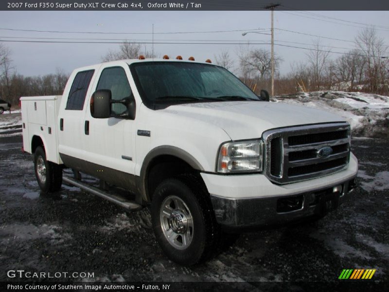Oxford White / Tan 2007 Ford F350 Super Duty XLT Crew Cab 4x4