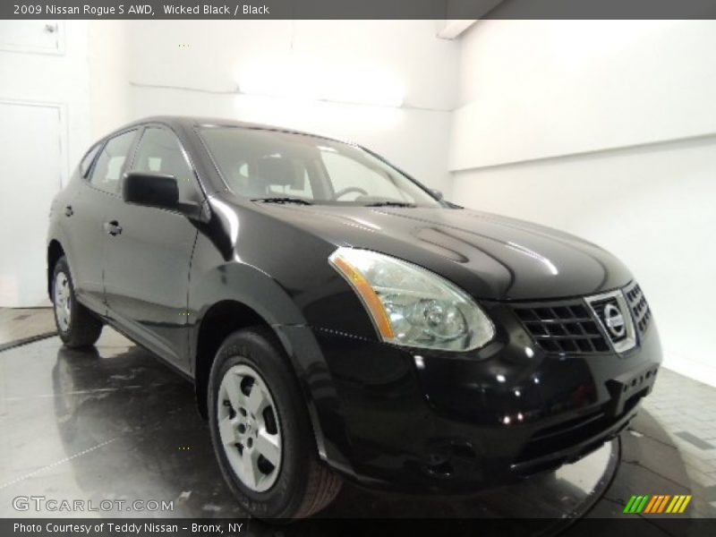 Wicked Black / Black 2009 Nissan Rogue S AWD