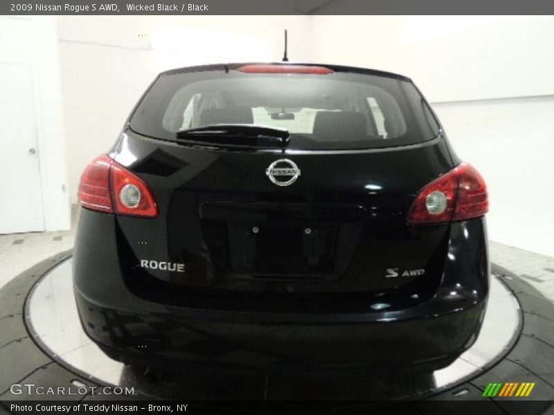 Wicked Black / Black 2009 Nissan Rogue S AWD