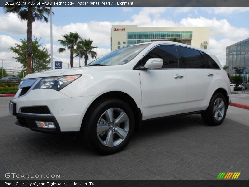 Aspen White Pearl / Parchment 2013 Acura MDX SH-AWD Technology