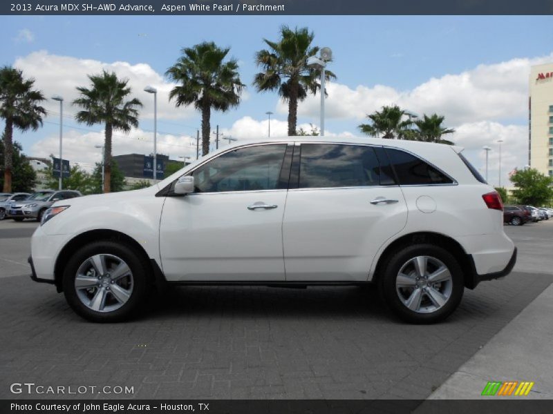 Aspen White Pearl / Parchment 2013 Acura MDX SH-AWD Advance