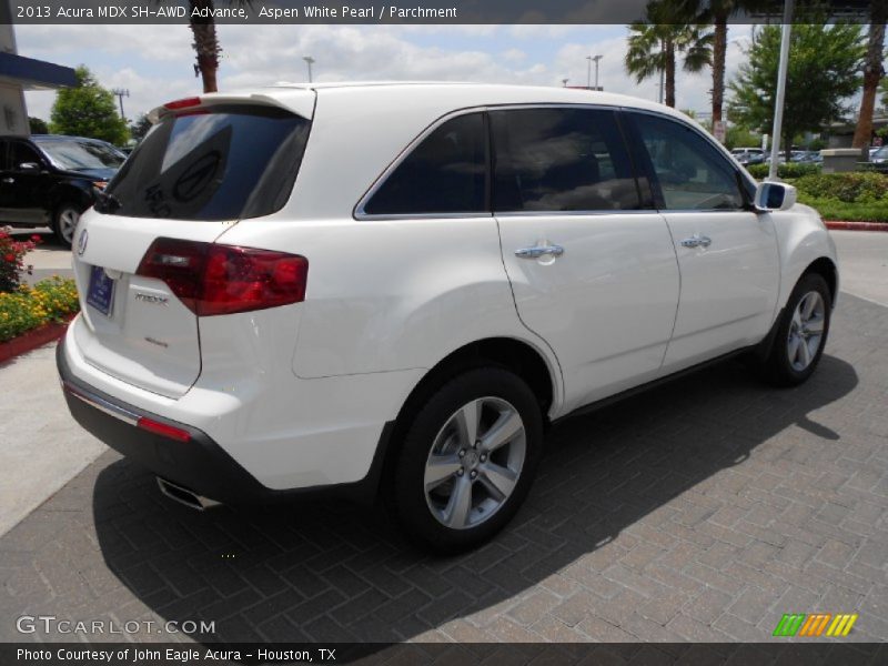 Aspen White Pearl / Parchment 2013 Acura MDX SH-AWD Advance