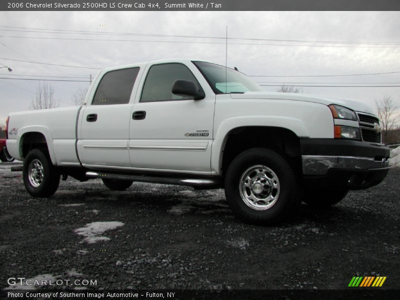 Summit White / Tan 2006 Chevrolet Silverado 2500HD LS Crew Cab 4x4