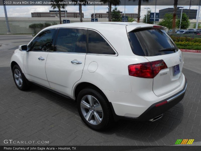 Aspen White Pearl / Parchment 2013 Acura MDX SH-AWD Advance