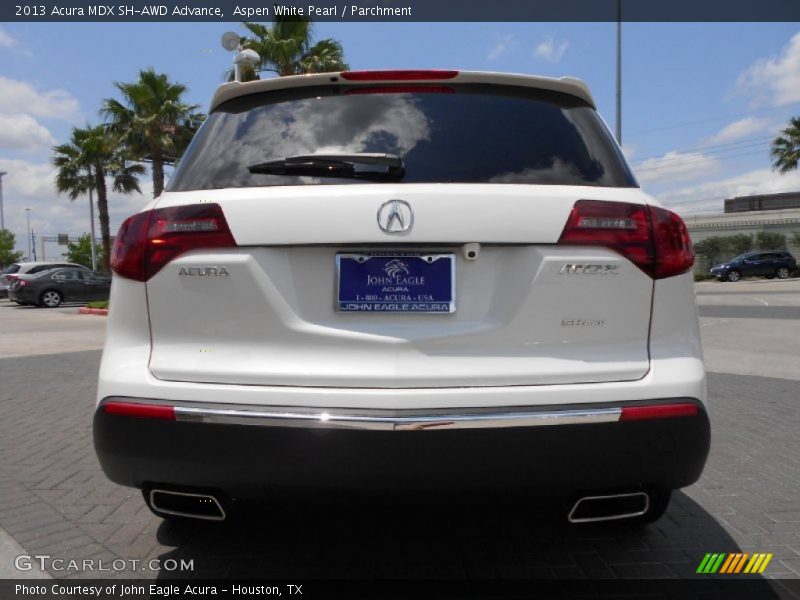 Aspen White Pearl / Parchment 2013 Acura MDX SH-AWD Advance