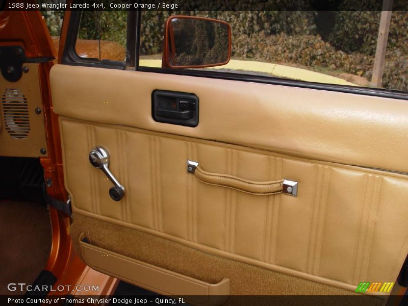 Copper Orange / Beige 1988 Jeep Wrangler Laredo 4x4