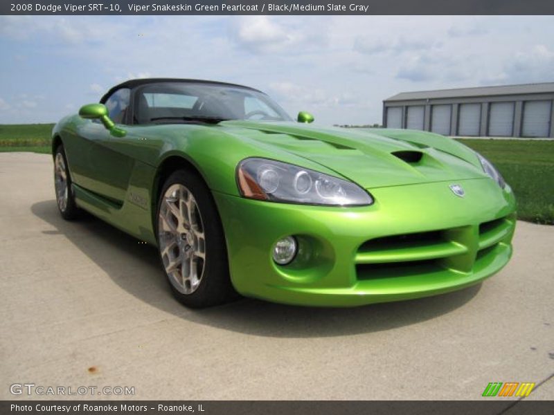 Viper Snakeskin Green Pearlcoat / Black/Medium Slate Gray 2008 Dodge Viper SRT-10