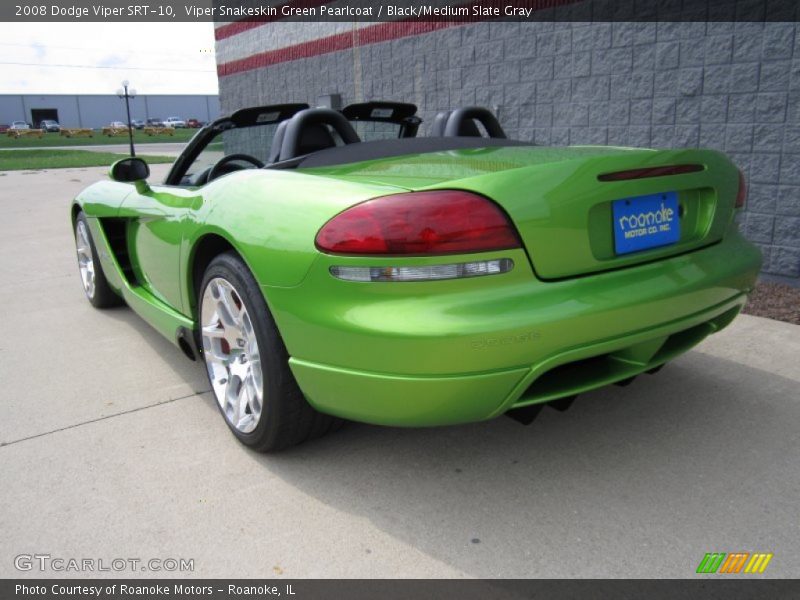 Viper Snakeskin Green Pearlcoat / Black/Medium Slate Gray 2008 Dodge Viper SRT-10
