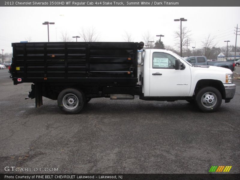 Summit White / Dark Titanium 2013 Chevrolet Silverado 3500HD WT Regular Cab 4x4 Stake Truck
