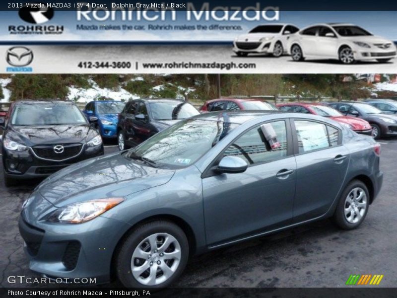 Dolphin Gray Mica / Black 2013 Mazda MAZDA3 i SV 4 Door