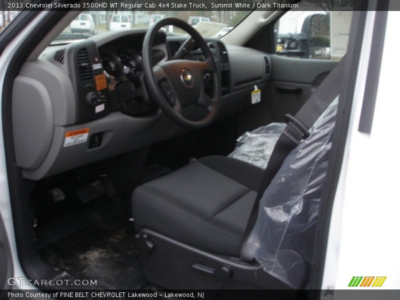 Summit White / Dark Titanium 2013 Chevrolet Silverado 3500HD WT Regular Cab 4x4 Stake Truck