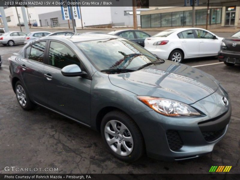 Dolphin Gray Mica / Black 2013 Mazda MAZDA3 i SV 4 Door