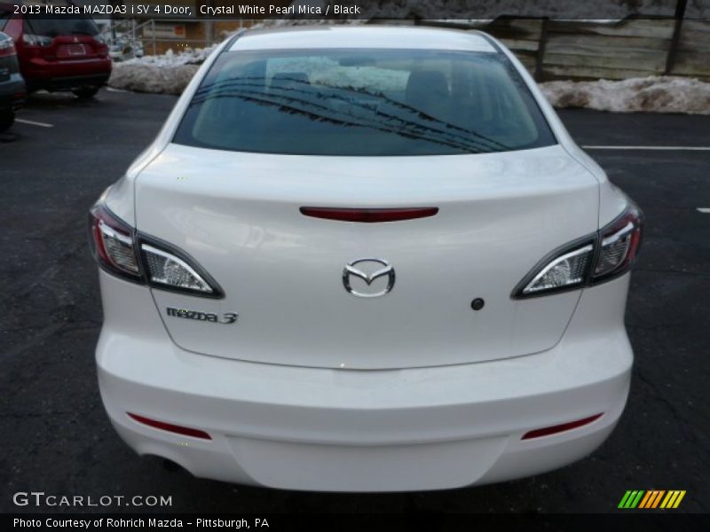 Crystal White Pearl Mica / Black 2013 Mazda MAZDA3 i SV 4 Door