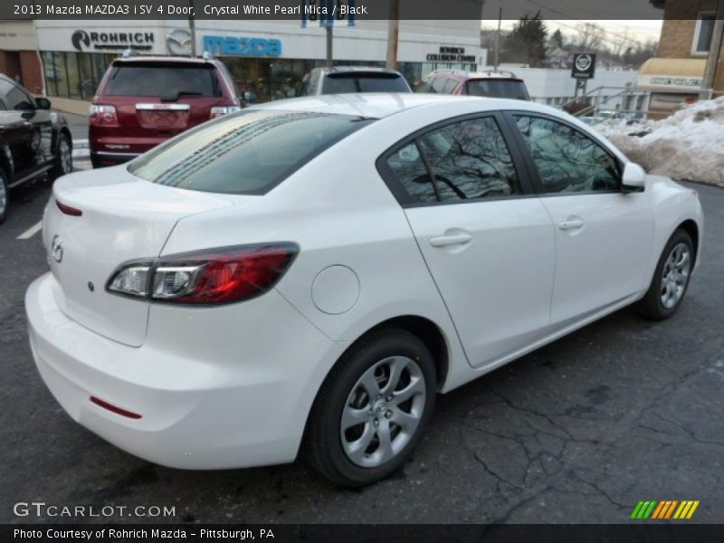 Crystal White Pearl Mica / Black 2013 Mazda MAZDA3 i SV 4 Door