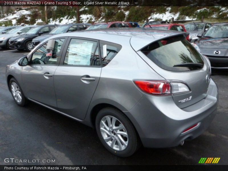Liquid Silver Metallic / Black 2013 Mazda MAZDA3 i Grand Touring 5 Door