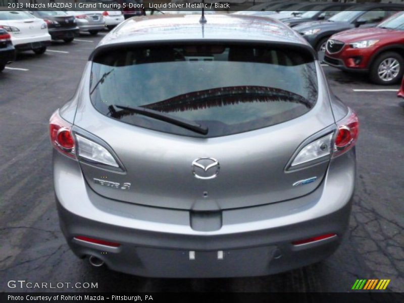 Liquid Silver Metallic / Black 2013 Mazda MAZDA3 i Grand Touring 5 Door