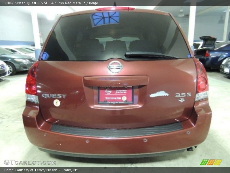 Autumn Red Metallic / Beige 2004 Nissan Quest 3.5 SL