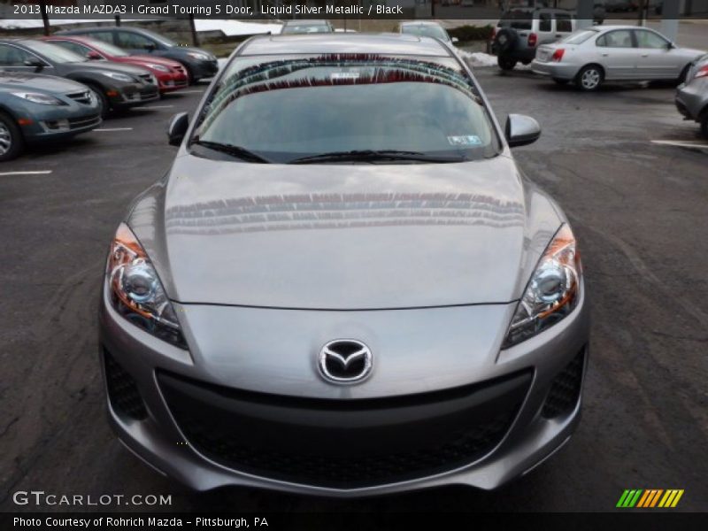 Liquid Silver Metallic / Black 2013 Mazda MAZDA3 i Grand Touring 5 Door