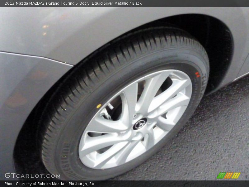 Liquid Silver Metallic / Black 2013 Mazda MAZDA3 i Grand Touring 5 Door