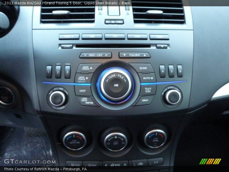 Liquid Silver Metallic / Black 2013 Mazda MAZDA3 i Grand Touring 5 Door