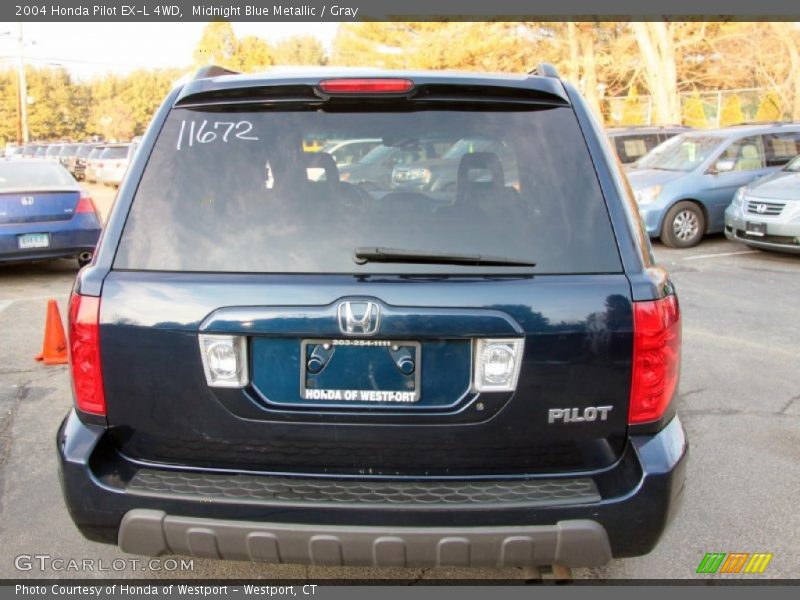 Midnight Blue Metallic / Gray 2004 Honda Pilot EX-L 4WD