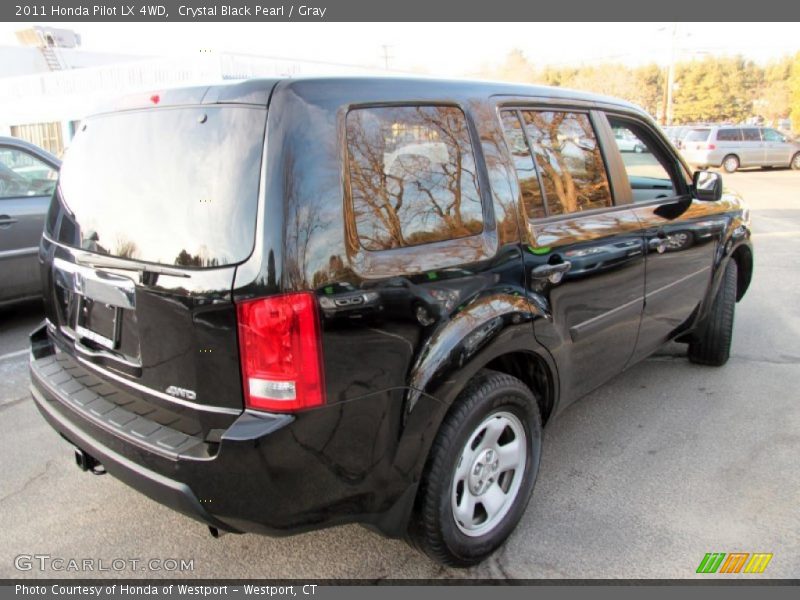 Crystal Black Pearl / Gray 2011 Honda Pilot LX 4WD