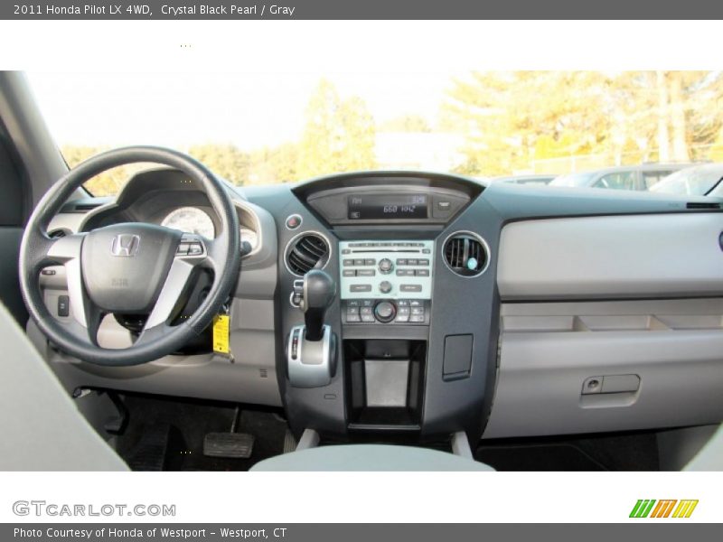 Crystal Black Pearl / Gray 2011 Honda Pilot LX 4WD