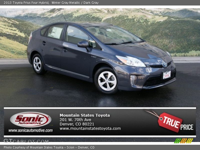 Winter Gray Metallic / Dark Gray 2013 Toyota Prius Four Hybrid