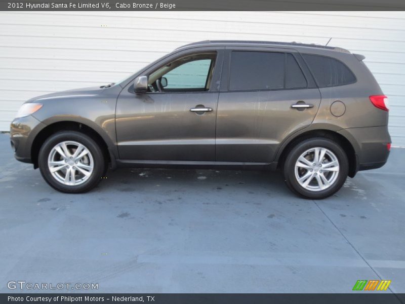 Cabo Bronze / Beige 2012 Hyundai Santa Fe Limited V6