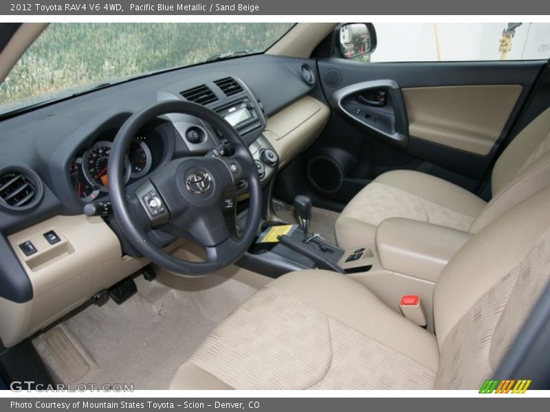 Pacific Blue Metallic / Sand Beige 2012 Toyota RAV4 V6 4WD