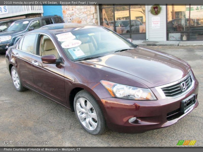 Basque Red Pearl / Ivory 2010 Honda Accord EX-L V6 Sedan