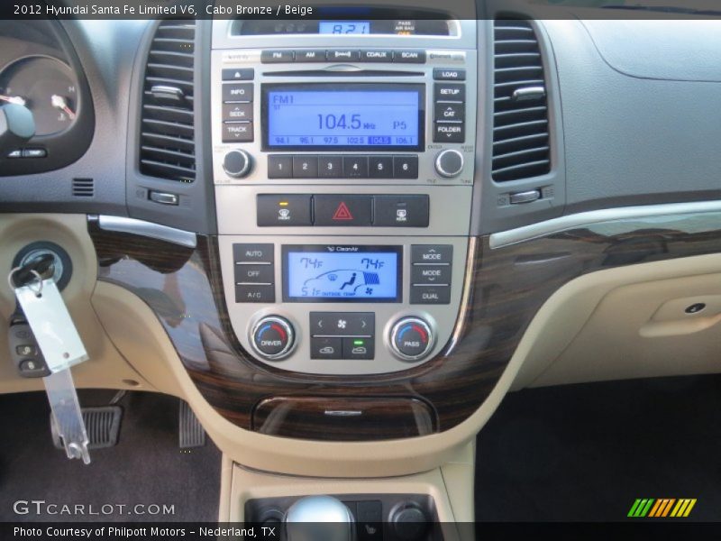 Cabo Bronze / Beige 2012 Hyundai Santa Fe Limited V6